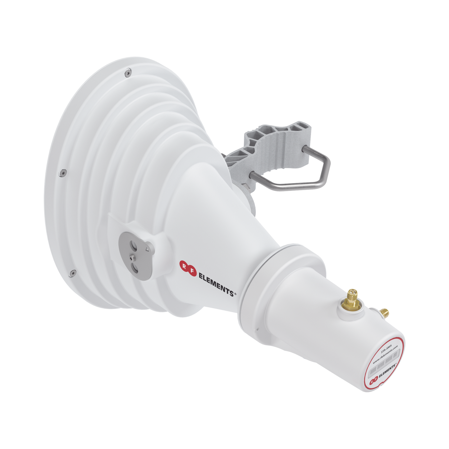 Antena Sectorial Simétrica Starter Horn de 45º, 5150 - 5950 MHz, ganancia de 17 dBi, conexión directa con radios IS-5AC, PS-5AC y IS-M5, conexión RP-SMA