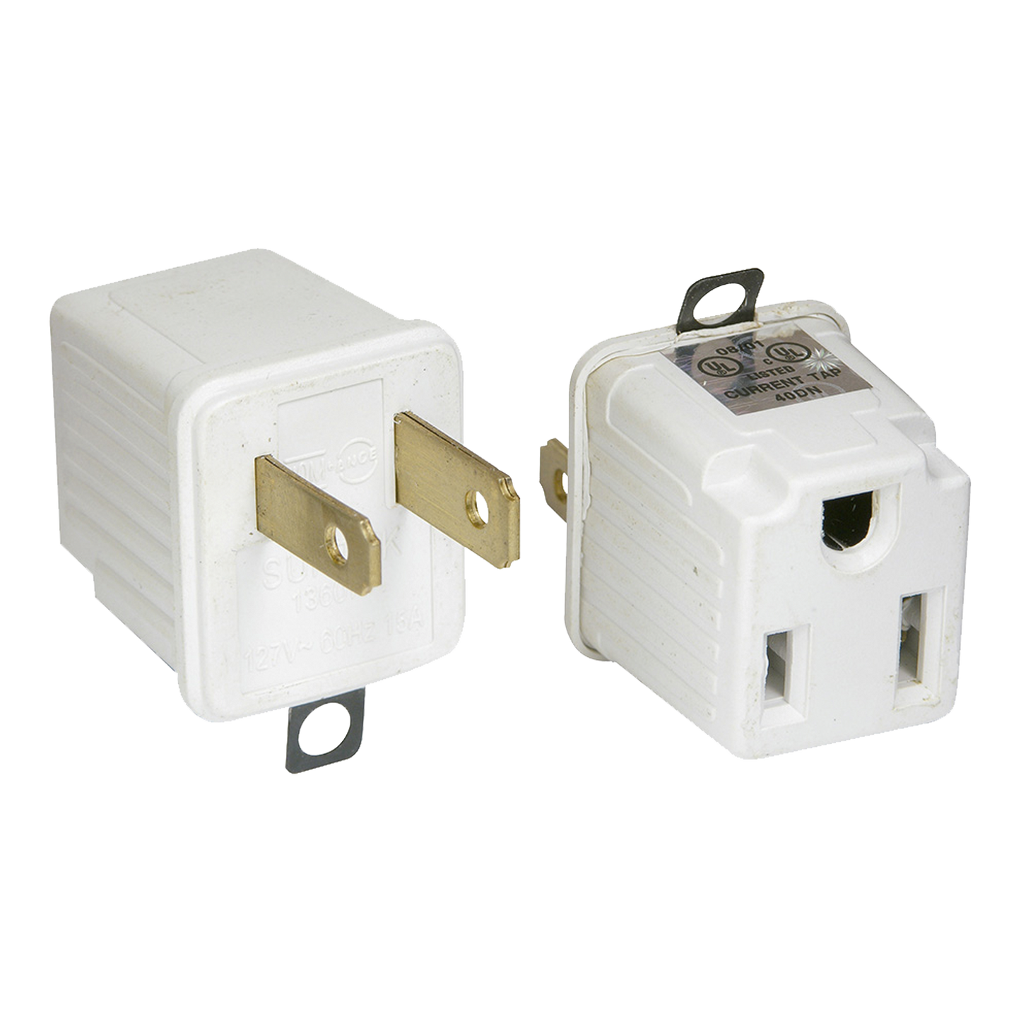 Adaptador Clavija De Aterrizado A Polarizado 2 Piezas Abs