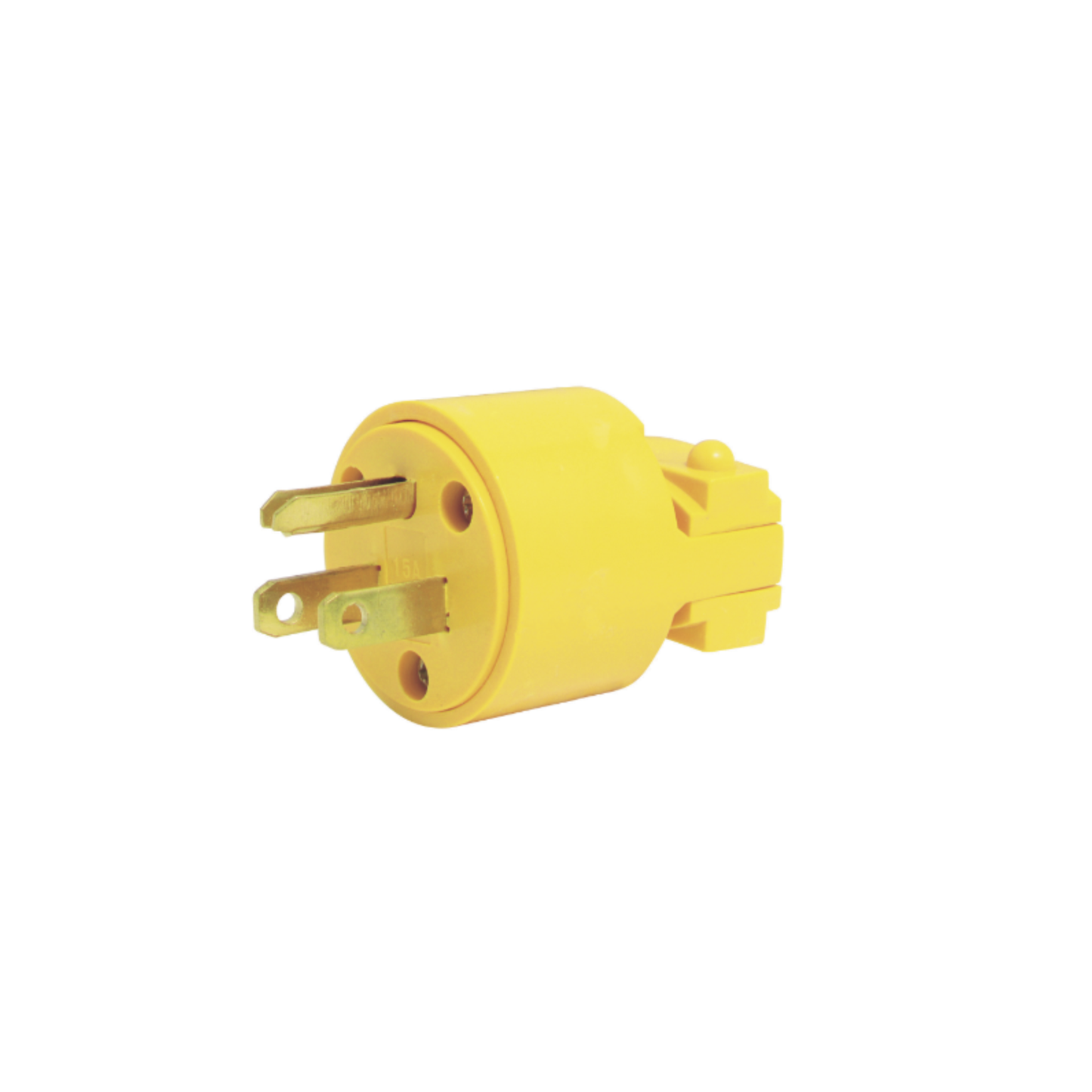Clavija Con Abrazadera Plástica Aterrizada 127 Vca-15A Max. (Fabricada En Plastico Abs).