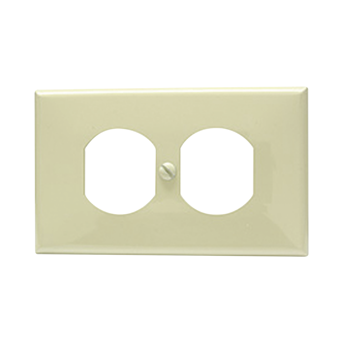 Placa De Plástico Para Contacto Dúplex Color Marfil.