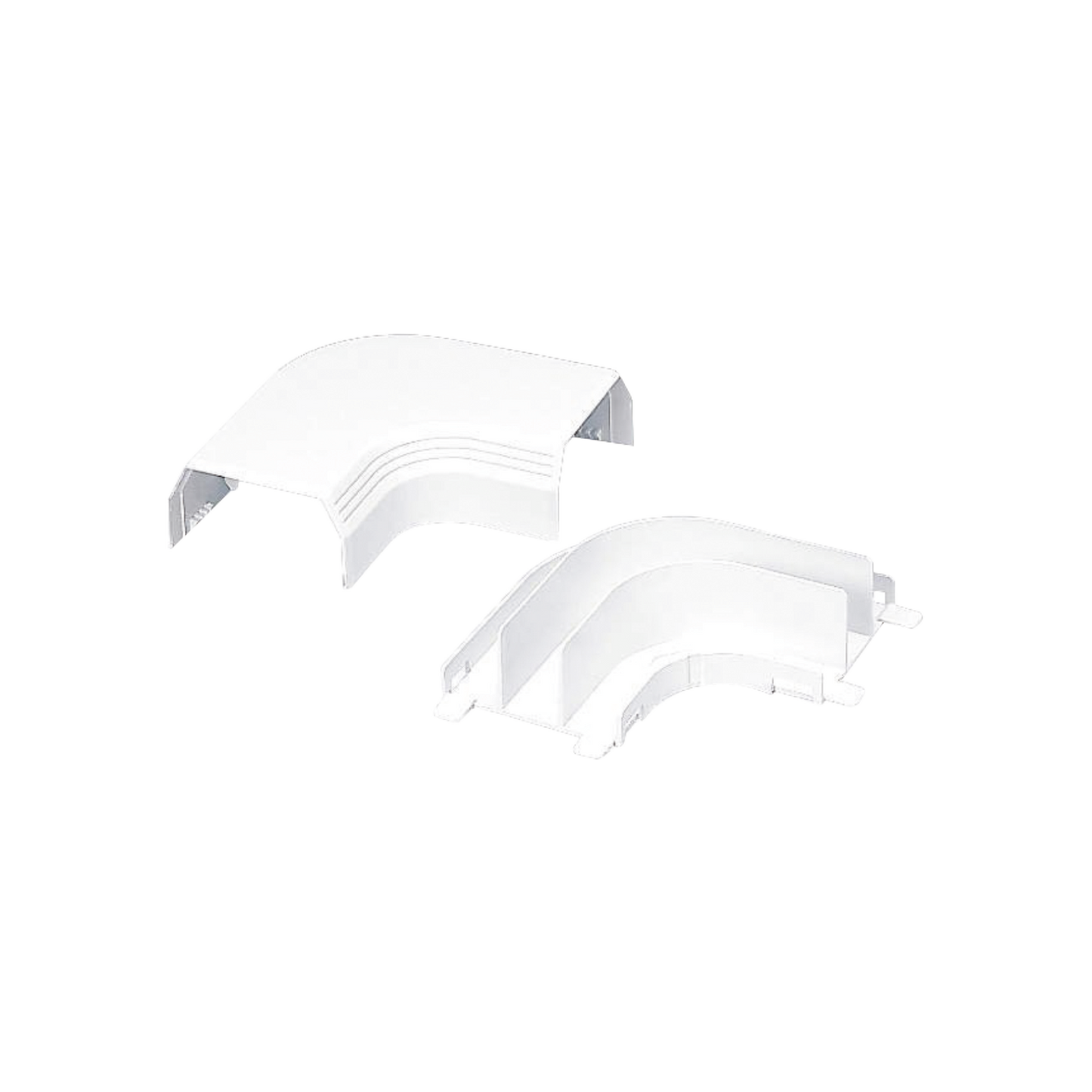 Curva De Radio Controlado, Para Uso Con Canaleta T45, Material Pvc Rígido, Color Blanco Mate