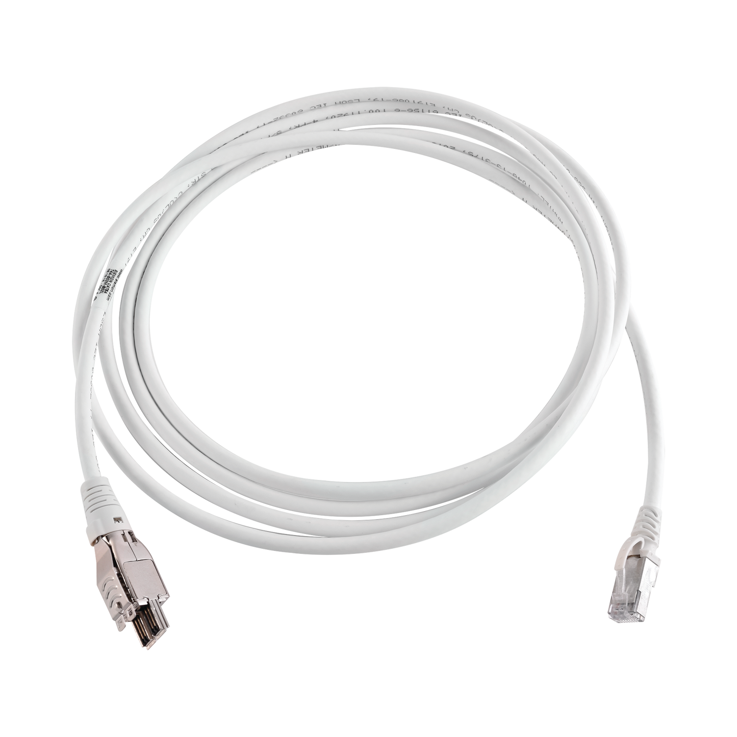 Patch Cord Tera Cat6A 1/10G Ethernet, De 4 Pares Y Conector Modular, Ls0H, Color Marfil, 3M