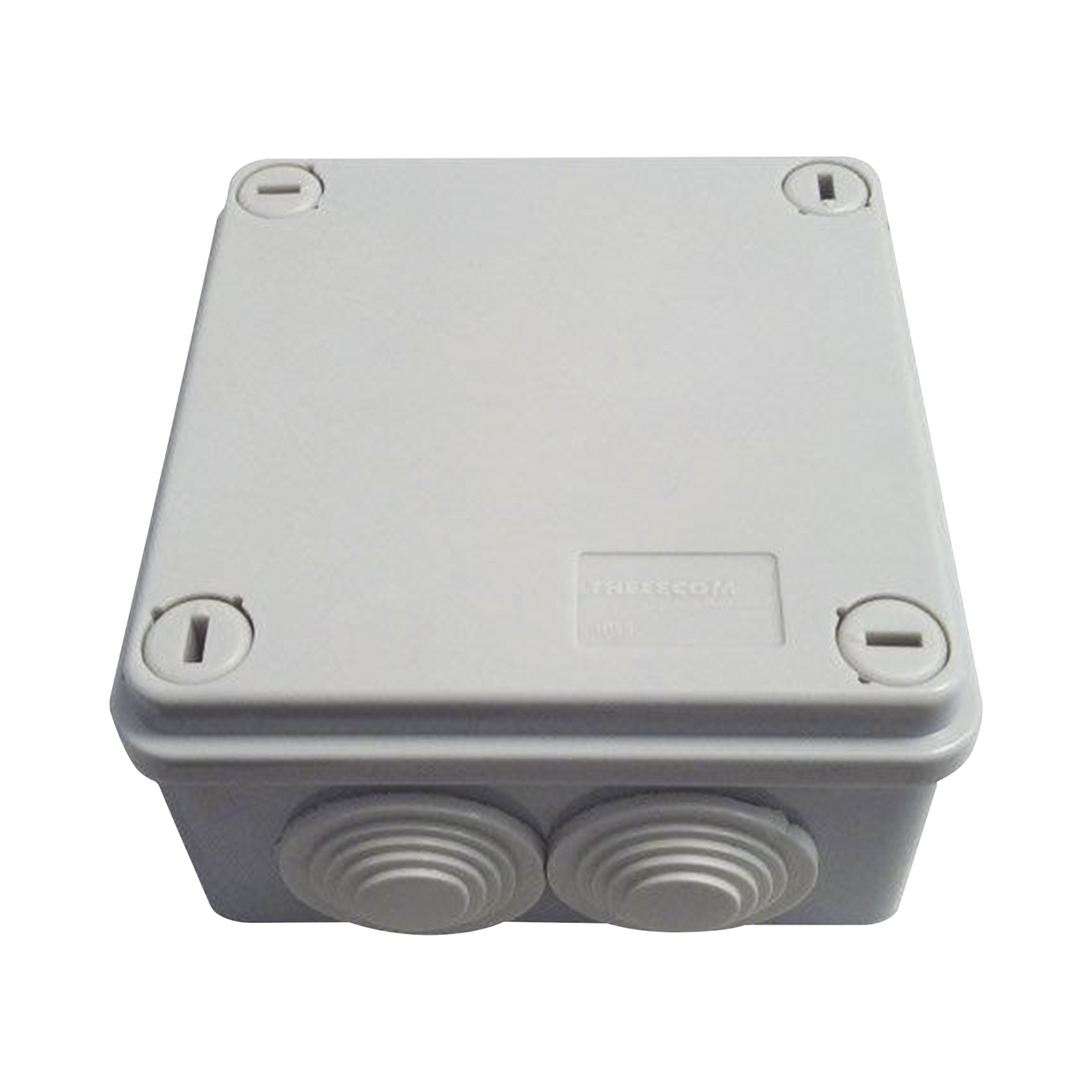 Caja Tipo Estanca Ip55, Con 6 Entradas, Tapa Y Tornillo De Vuelta De 1/4, 100 X 100 X 50 Mm, Color Gris