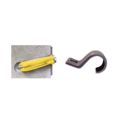Kit De 12 Grapas, 12 Taquetes Y 12 Tornillos Para Sujetar Conductores Redondos O Tubo En Muro (2103-07240)