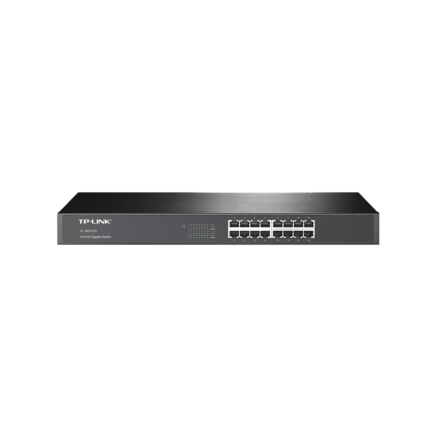 Switch Gigabit No Administrable De 16 Puertos 10/100/1000 Mbps Para Rack