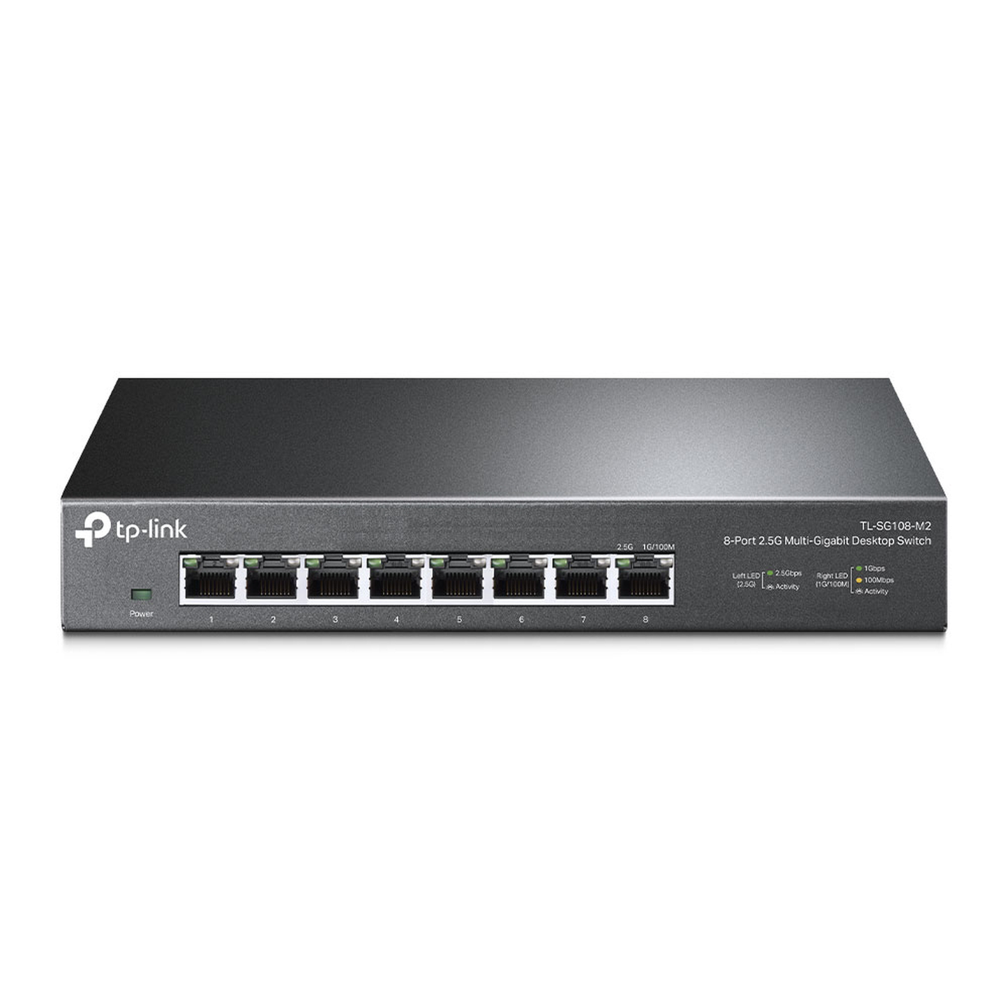 Switch Gigabit No Administrable De 8 Puertos 100 Mbps/ 1 Gbps/ 2.5 Gbps Ideal Para Wifi 6