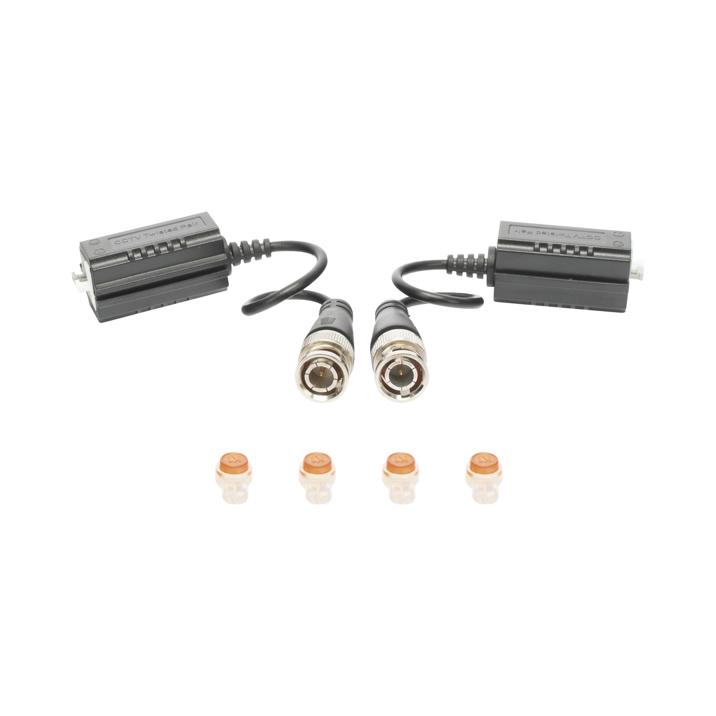 Kit De Transceptores (Baluns) Para Exterior Turbohd Hasta 4K Hd-Tvi / Hd-Cvi / Ahd / Cvbs / Coaxitron / Audio Por Coaxitron / Menu Osd / Conectores 100% Cobre / Con Cable Rf Blindado. Distancia De Hasta 200 M En 4K. Calidad Premium