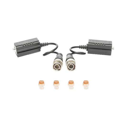 Kit De Transceptores (Baluns) Para Exterior Turbohd Hasta 4K Hd-Tvi / Hd-Cvi / Ahd / Cvbs / Coaxitron / Audio Por Coaxitron / Menu Osd / Conectores 100% Cobre / Con Cable Rf Blindado. Distancia De Hasta 200 M En 4K. Calidad Premium