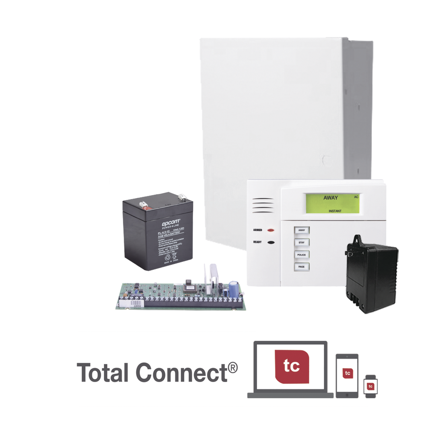 Super Kit de Panel VISTA48LA con Teclado 6150 Transformador y Bateria