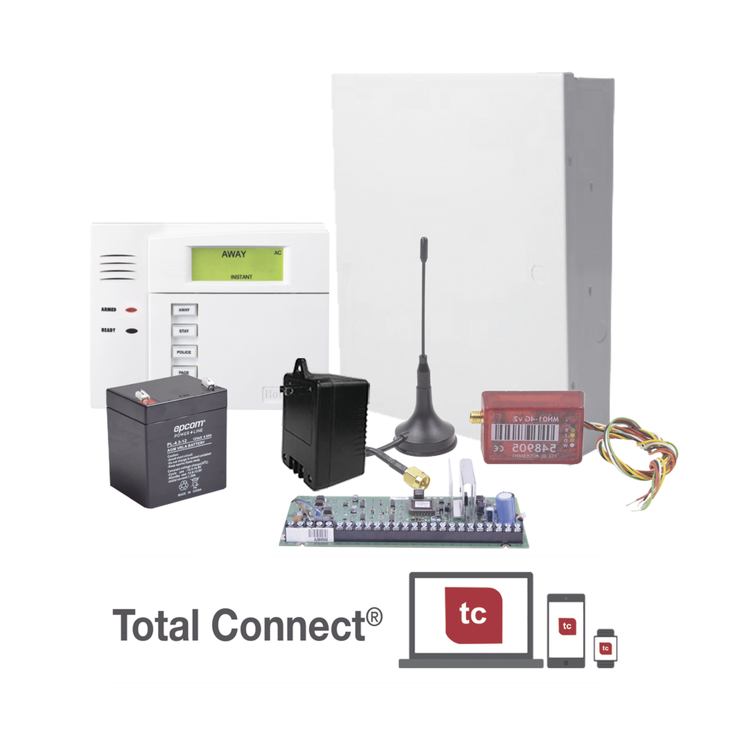 Super Kit De Panel Vista48La Con Teclado 6150 Transformador Y Comunicador Mn02Ltemv3