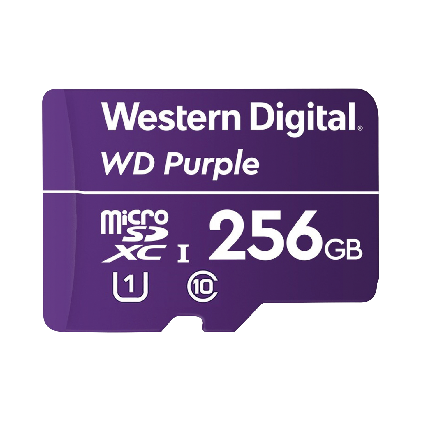 Memoria Microsd De 256 Gb Purple, Especializada Para Videovigilancia, 10 Veces Mayor Duración, 3 Años De Garantia