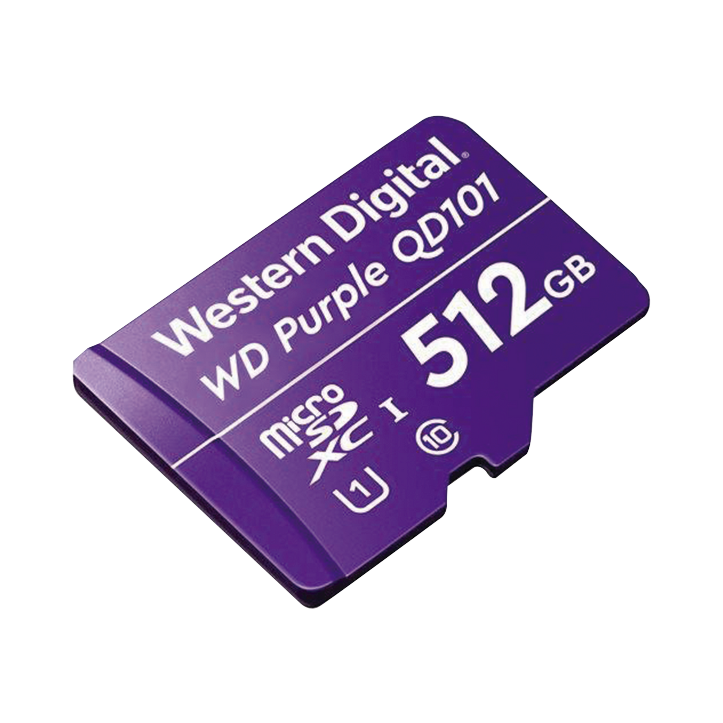 Memoria Microsd De 512 Gb Purple, Especializada Para Videovigilancia, 10 Veces Mayor Duración, 3 Años De Garantia