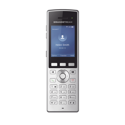 Teléfono WiFi portátil empresarial con 2 lineas y cuentas SIP, Bluetooth y botón Push-to-talk