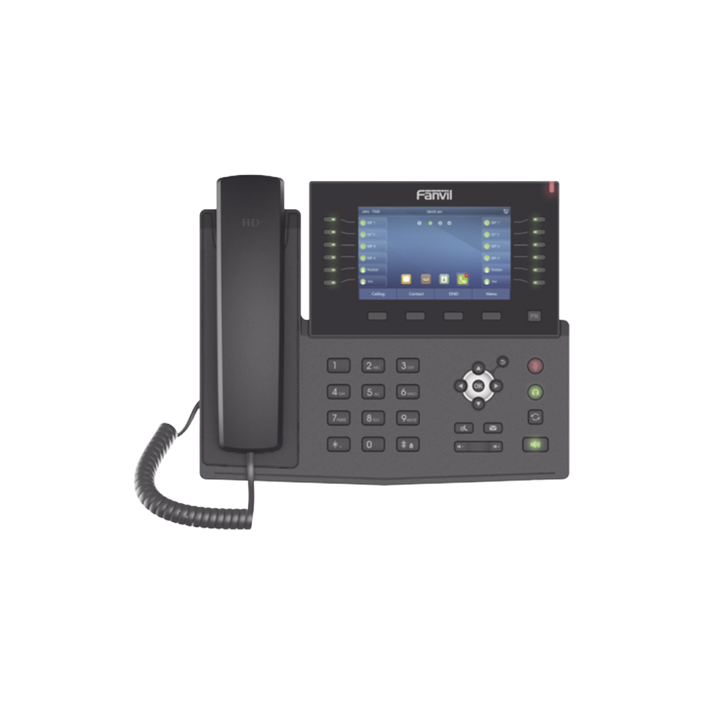 Teléfono Ip Empresarial Para 20 Lineas Sip, Bluetooth Integrado Para Diademas, Poe Y Hasta 60 Botones Dss Con Doble Puerto Gigabit, Soporta Recepción De Video