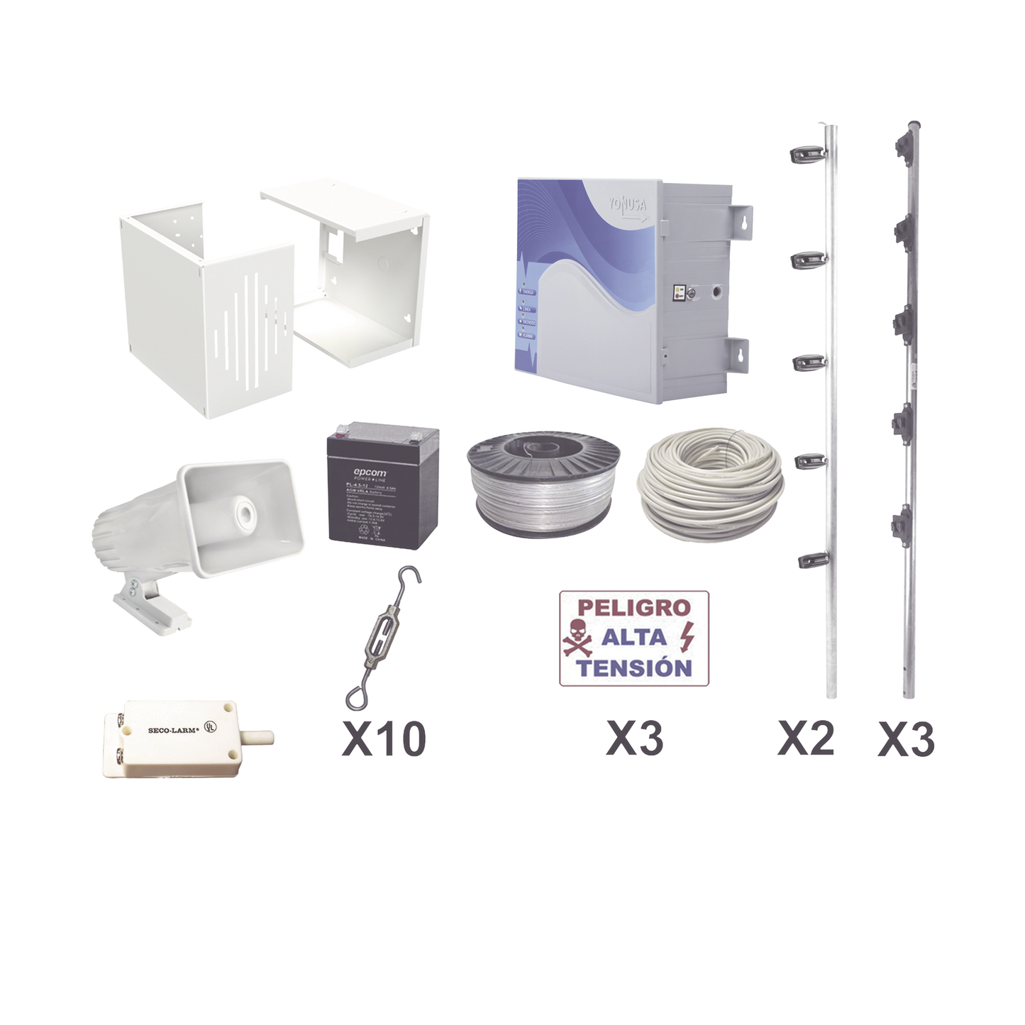Kit Esencial Para 25Mts Perimetrales De Cerco Eléctrico Para Protección De Robos En Casas, Negocios, Bodegas,Etc.