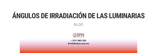 Ángulos de irradiación de las luminarias