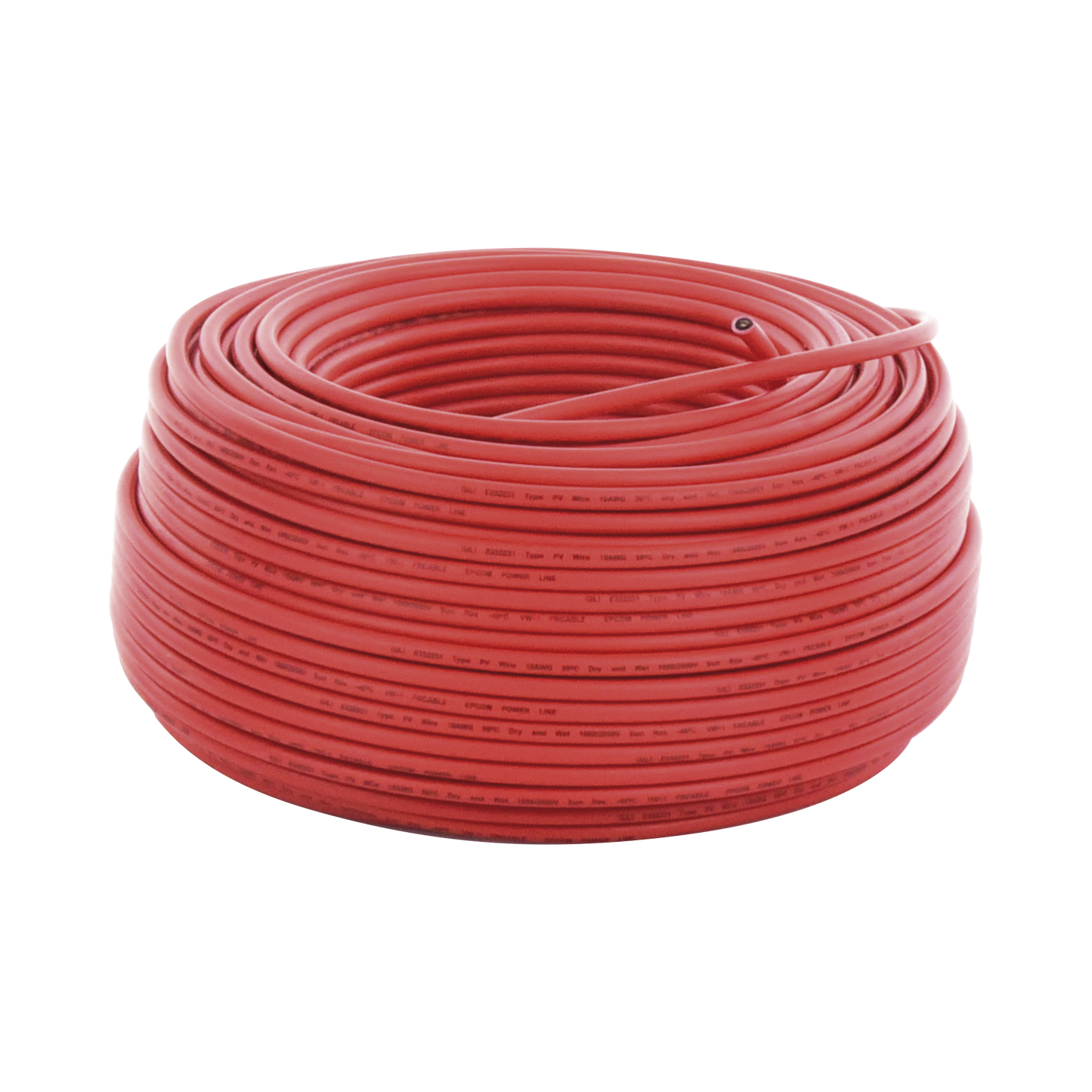 Cable Fotovoltaico Rojo / 6mm² (10AWG) / 2000V / Rollo de 100m