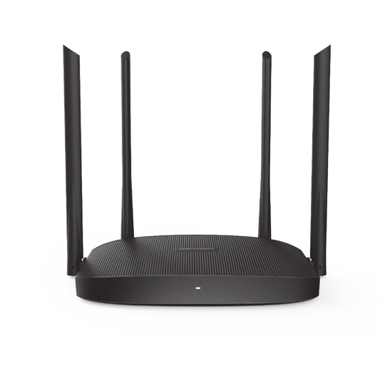 Router Inalámbrico WISP Gigabit / Hasta 1200 Mbps / Doble Banda AC (2.4 GHz y 5 GHz) / 4 Puertos LAN 10/100/1000 Mbps + 1 Puerto WAN 10/100/1000 Mbps /  4 Antenas Externas Omnidireccional de 5 dBi / Interior