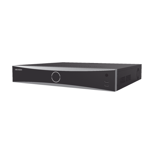 NVR 12 Megapixel (4K) / 16 canales IP / AcuSense(Evita Falsas Alarmas) / Reconocimiento Facial /  4 Bahías de Disco Duro /  HDMI en 4K / Entrada y Salida de Alarmas