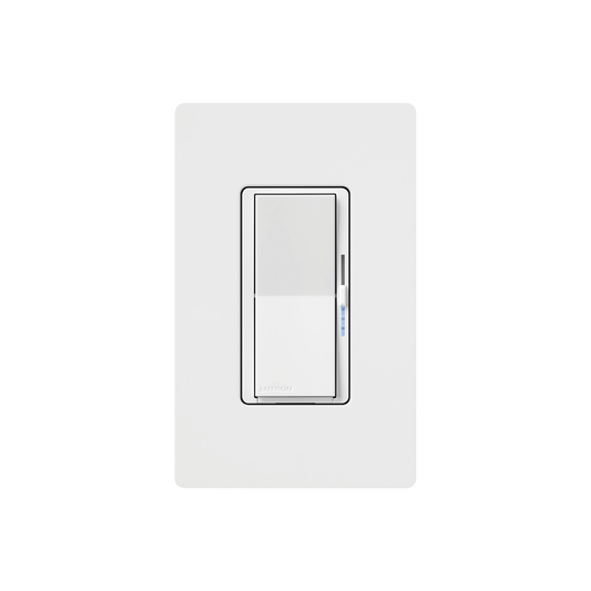 Atenuador (dimmer) de pared. baje/suba intensidad de iluminación y encienda o apague. no requiere cable neutro.