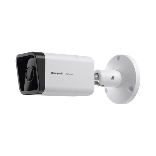 Bala IP 5 Megapixel / Lente Mot. 2.7 a 13.5 mm / 60 mts IR / NDAA / ONVIF / Exterior IP67 / H.265 / IA (Filtro de Humanos y Vehiculos) / Merodeo / Conteo de Personas / PoE / Audio y Alarmas I/O / Serie 35 / Honeywell Security