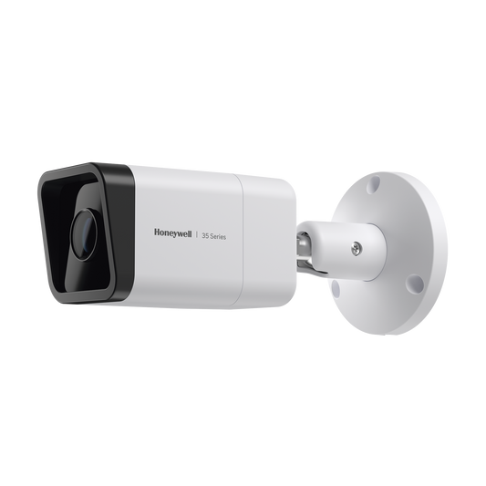 Bala IP 8 Megapixel / Lente Mot. 2.7 a 13.5 mm / 60 mts IR / Exterior IP67 / H.265 / IA (Filtro de Humanos y Vehiculos) / Merodeo / Conteo de Personas / PoE / Audio y Alarmas I/O / ONVIF / Cumple con NDAA / Serie 35 / Honeywell Security