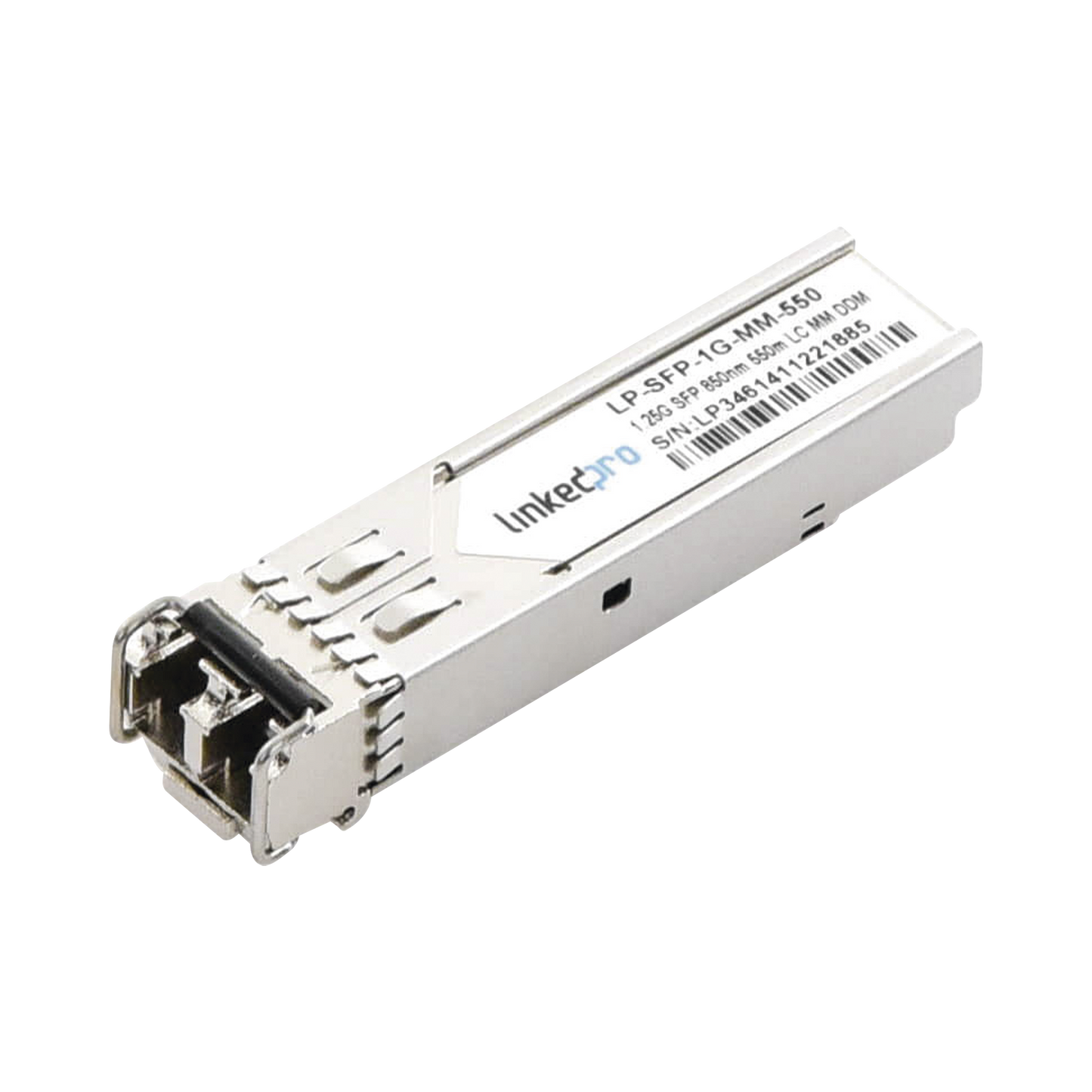 Transceptor SFP (Mini-Gbic) / Multimodo / 1.25 Gbps de velocidad / Conectores LC Dúplex / Hasta 550 m de Distancia