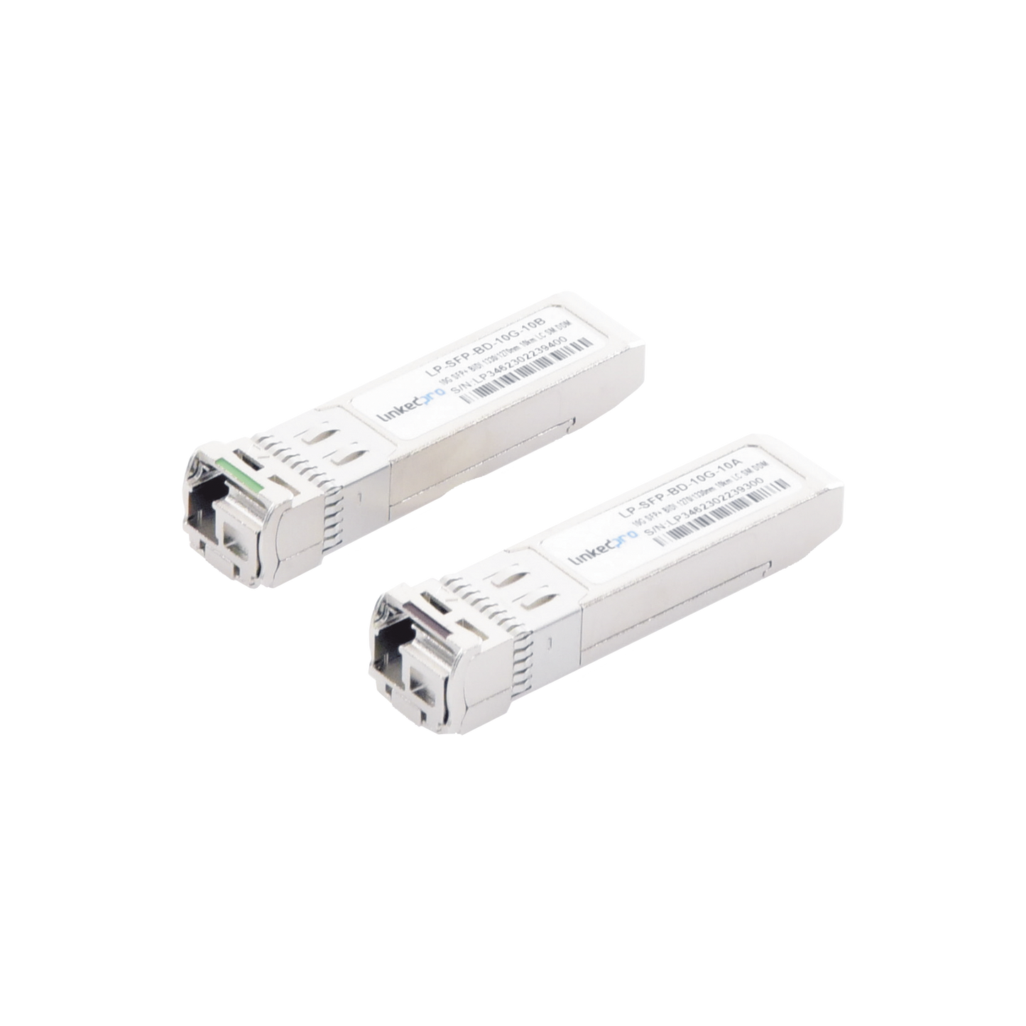 Transceptores Bidireccionales SFP+ (Mini-Gbic) / Monomodo / 10 Gbps de velocidad / Conector LC / Hasta 10 km de Distancia / 2 Piezas