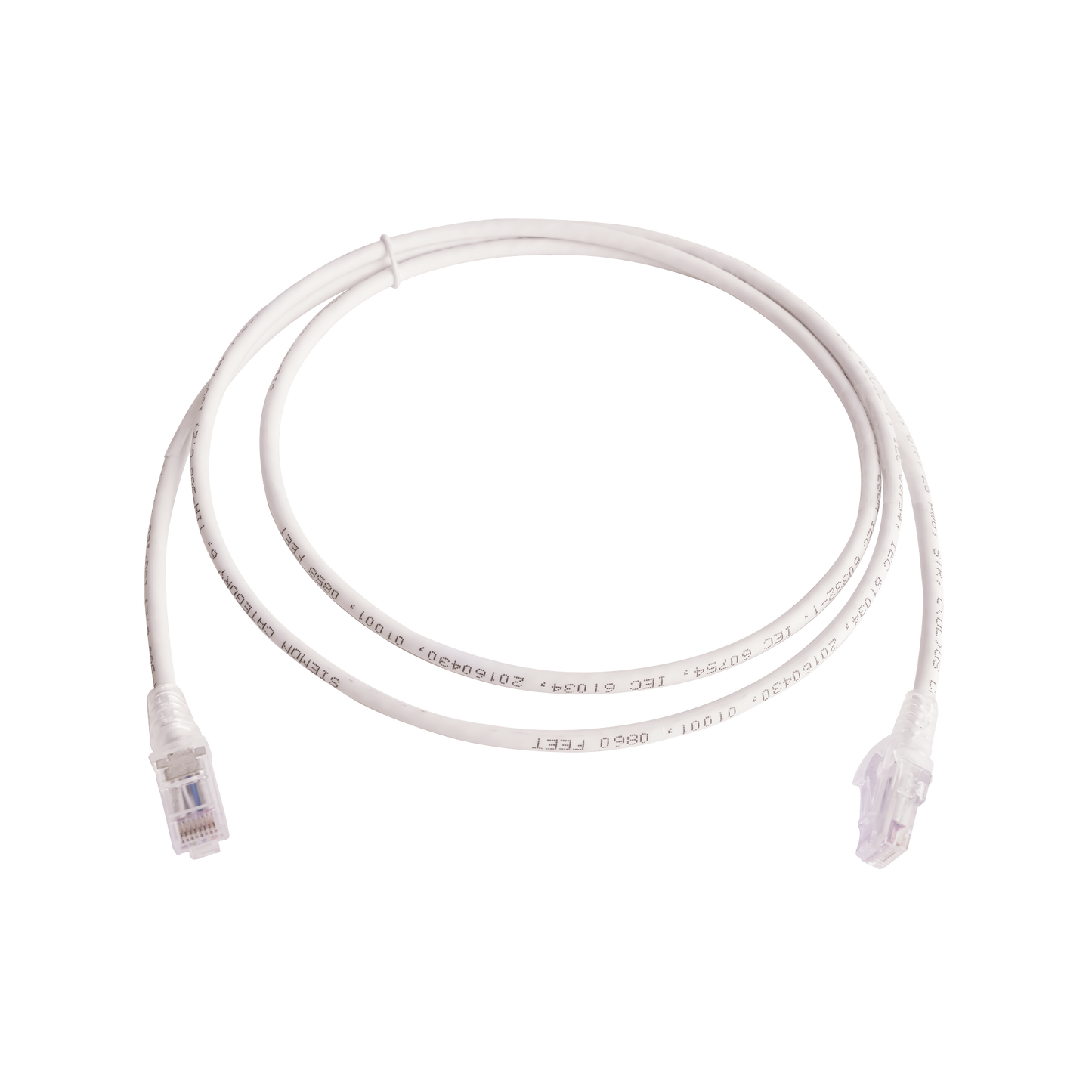 Patch Cord MC6 Modular Cat6 UTP, CM/LS0H, 5ft, Color Blanco, Versión Bulk (Sin Empaque Individual)