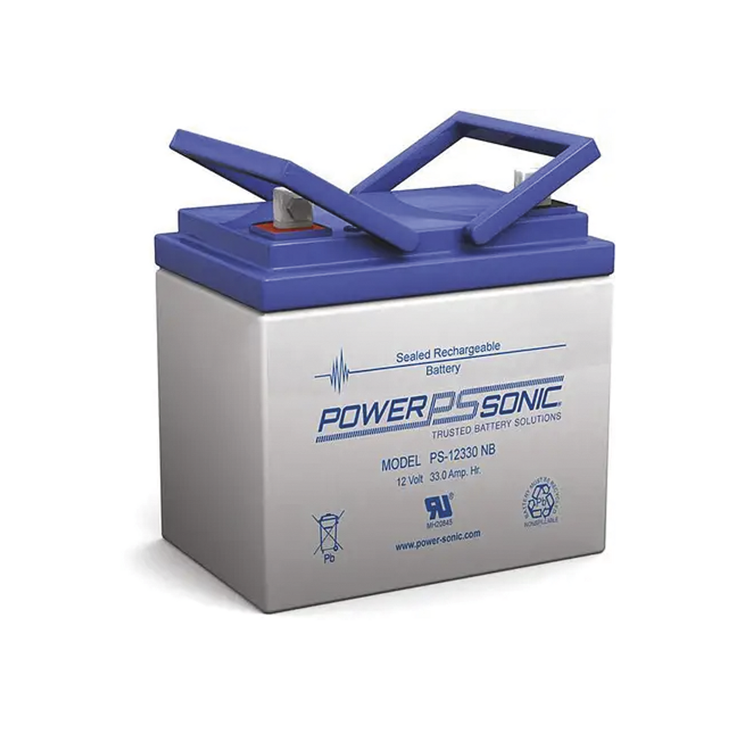 Batería Ácido de Plomo, Sellada, Recargable, 12V, 33AH, 5 Años Vida Útil, Terminales tipo NB3, Reconocida UL