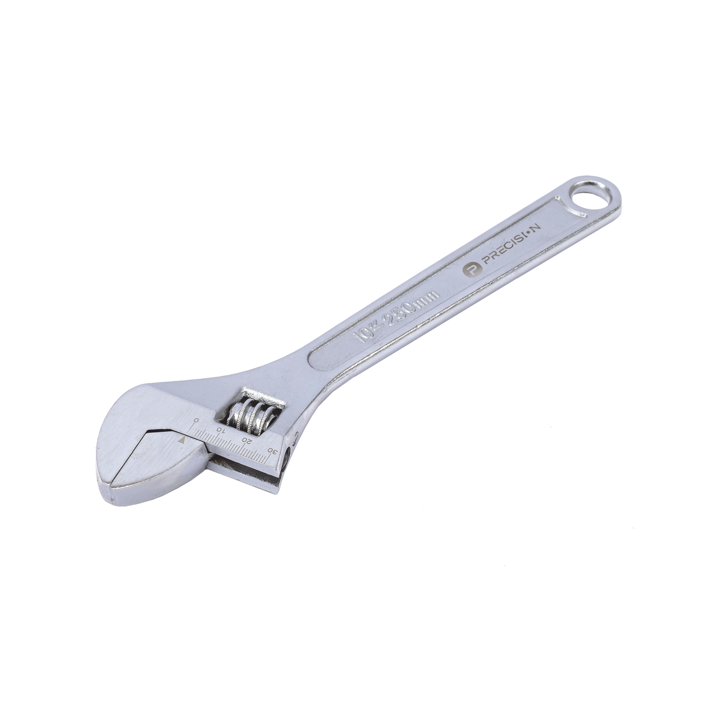 Llave Ajustable (Inglesa) de 20.5 cm (10”). Apertura máxima de Mordaza de 30 mm.