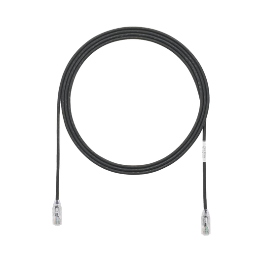 Cable de Parcheo TX6, UTP Cat6, Diámetro Reducido (28AWG), Color Negro, 6ft