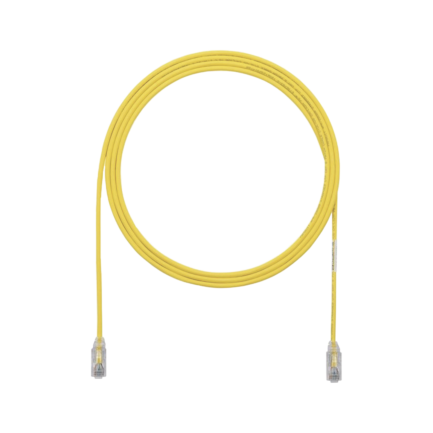 Cable de Parcheo UTP Cat6A, CM/LSZH, Diámetro Reducido (28AWG), Color Amarillo, 17ft