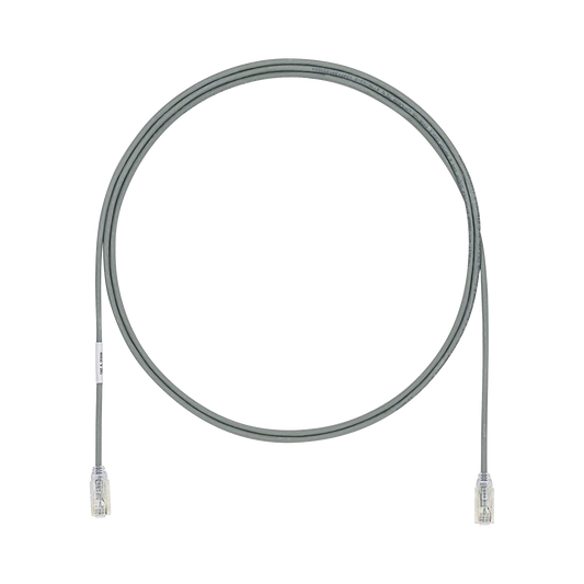 Cable de Parcheo UTP Cat6A, CM/LSZH, Diámetro Reducido (28AWG), Color Gris, 7ft