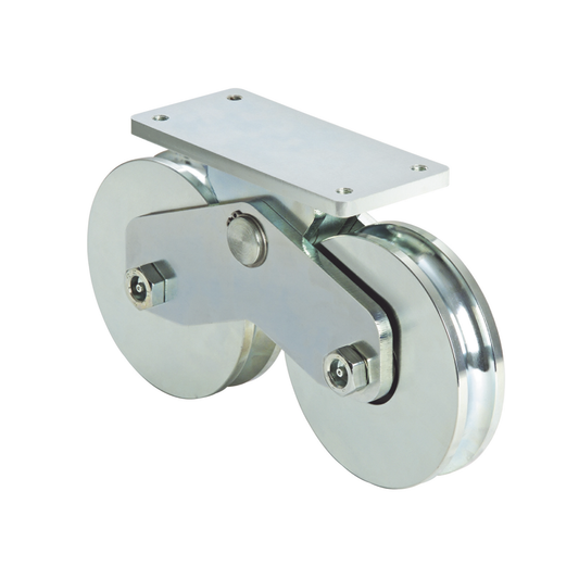 Rueda Doble De 12 Cm / Capacidad Para Puertas De Hasta 1200 Kg / Canal Tipo U