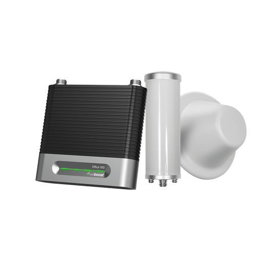 Kit Amplificador De Señal Celular, Office 100 | Mejora La Señal Celular De Múltiples Operadores | Cubre Áreas De Hasta 3000 Metros Cuadrados