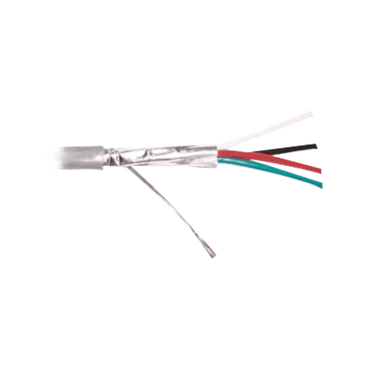 Caja De 305 Metros De 4 Conductores Calibre 22, Blindado , Cmr, Color Gris. Aplicaciones En Sistemas De Audio, Alarmas Y Control De Acceso.