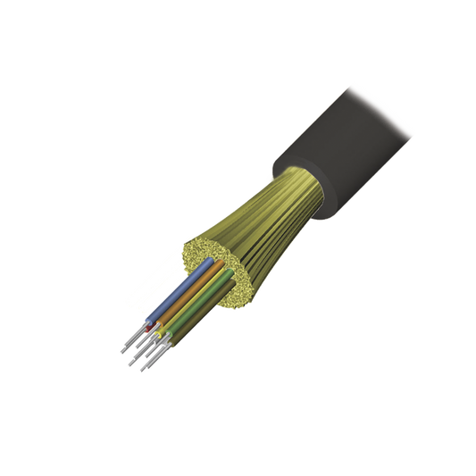 Cable De Fibra Óptica De 4 Hilos, Interior/Exterior, Tight Buffer, No Conductiva (Dielectrica), Plenum, Monomodo Os2, 1 Metro