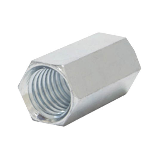 Cople Hexagonal Roscado Cuerda Maquina Galvanizado De 6.5 Mm (1/4")