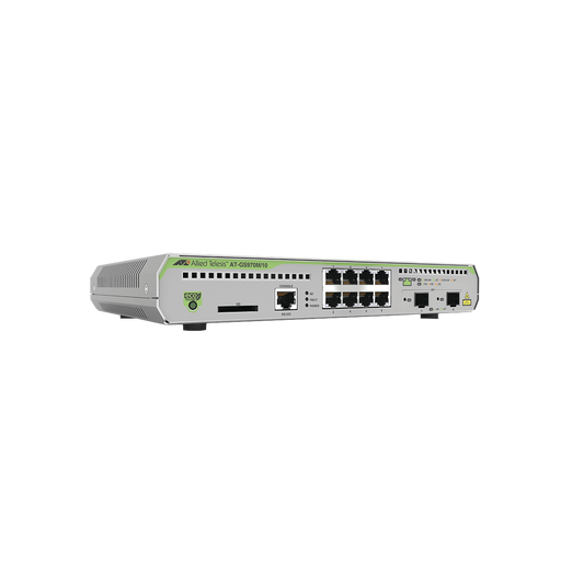 Switch Poe+ Administrable Centrecom Gs970M, Capa 3 De 8 Puertos 10/100/1000 Mbps + 2 Sfp Gigabit, 124 W