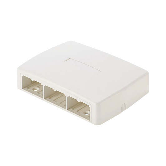 Caja De Montaje En Superficie, Para 6 Módulos Mini-Com, Color Blanco Mate