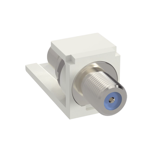 Módulo Acoplador Coaxial Tipo F, Mini-Com, De 75 Ohms, 3.0 Ghz, Color Blanco