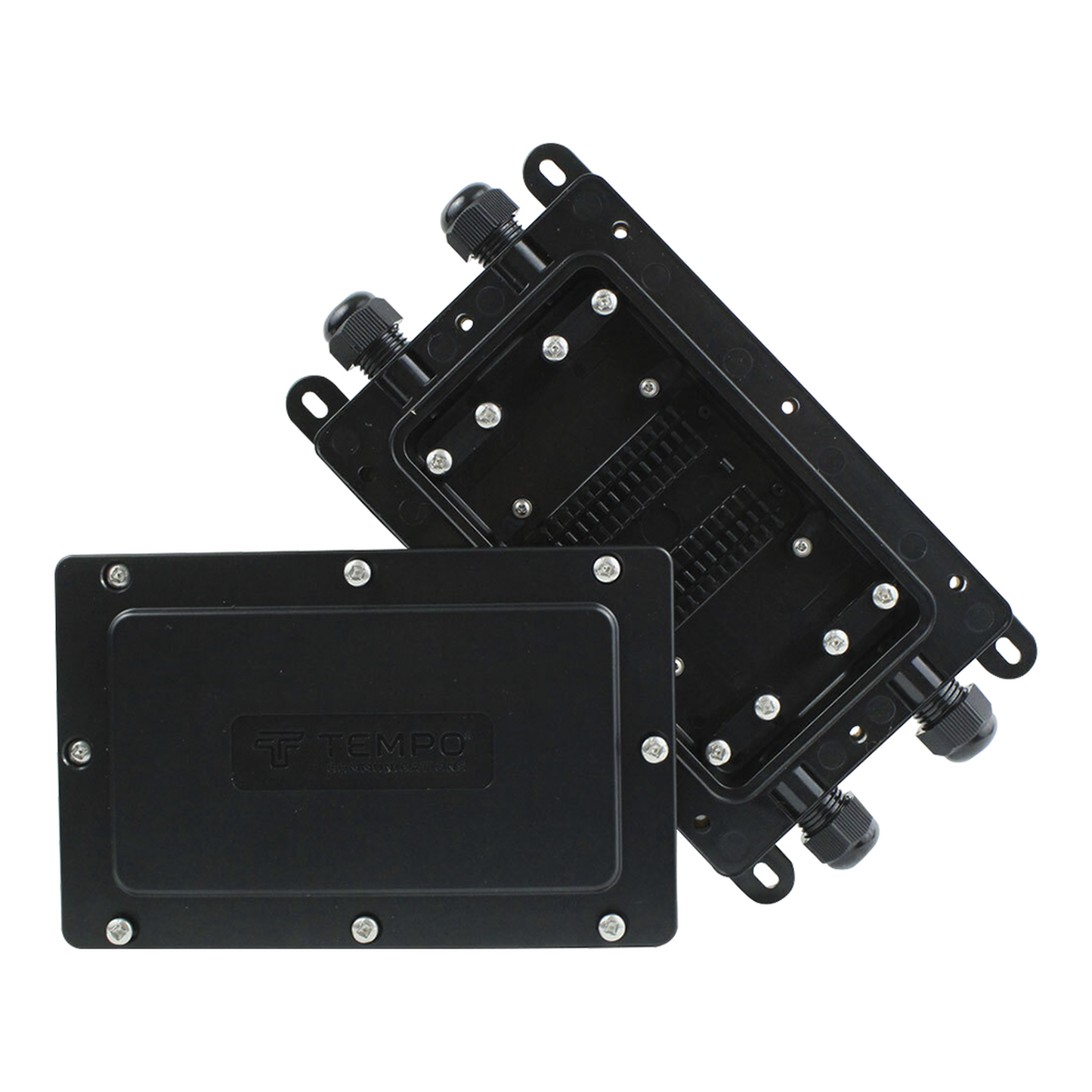 Cierre de Empalme Interior/Exterior para 12 fusiones, IP68, 4 puertos