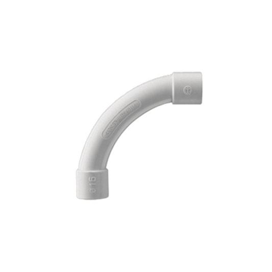 Curva De Radio Estrecho Para Tubería Rígida, Recomendado Para Cables De Datos, Pvc Auto-Extinguible, De 40 Mm