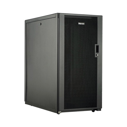 Gabinete Profesional De Telecomunicaciones, De Piso, 24 Ur, 600 Mm De Ancho Y 1070 Mm De Profundidad, Color Negro