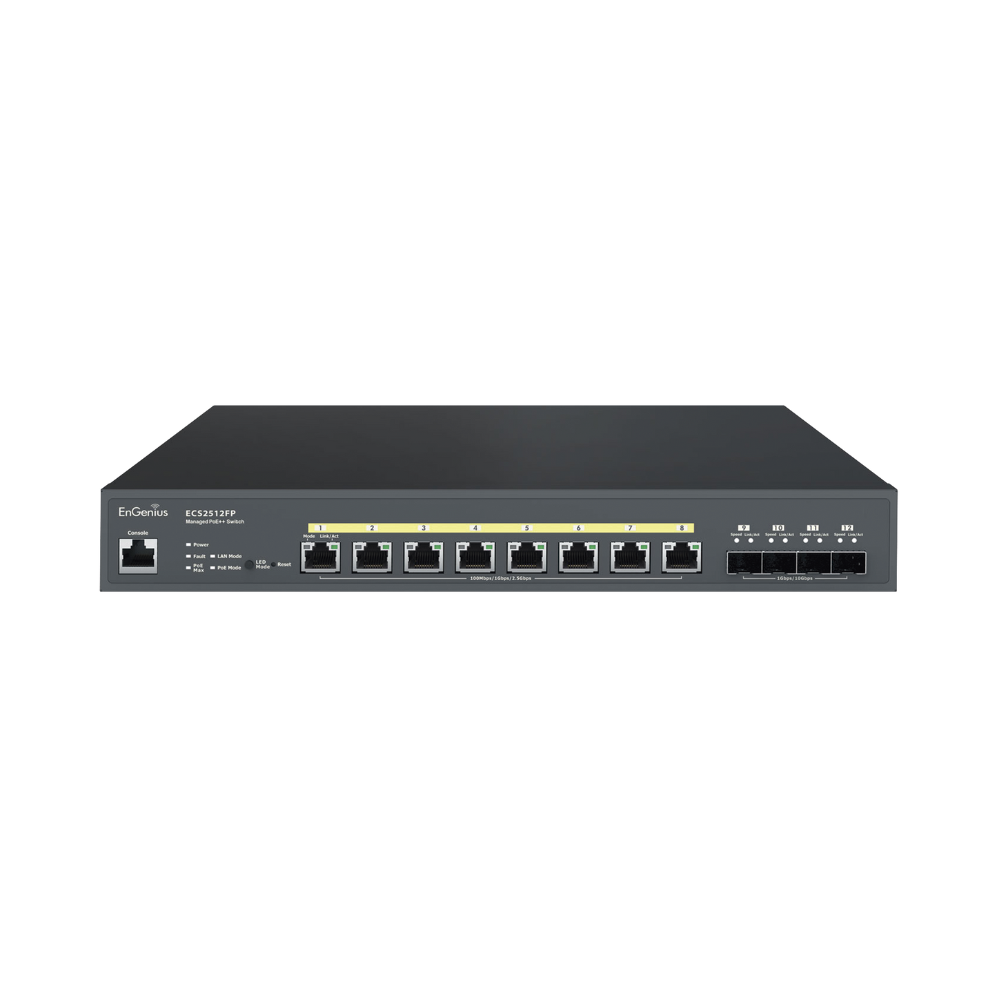 Switch Poe ++ Administrable En Nube Capa 2 De 8 Puertos Poe De 2.5 Gbps, Hasta 240 W, 4 Puertos De Sfp