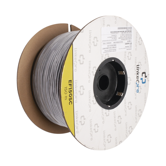 Carrete De Fibra Óptica Monomodo Con Conectores Sc-Sc Duplex, Reforzada Con Kevlar, De 150 Metros