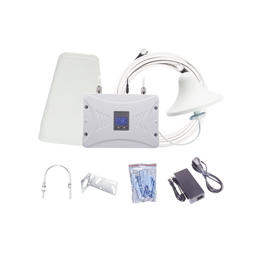 Kit Amplificador De Señal Celular 4G Lte, 3G Y Voz. Funciona Con Todos Los Operadores. Soporta Múltiples Dispositivos Y Tecnologías. Hasta 1000 Metros Cuadrados De Cobertura