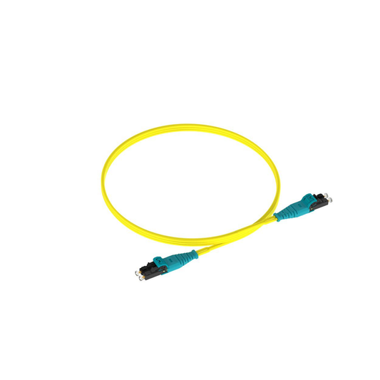 Jumper De Fibra Optica Monomodo 9/125 Os2, Lc-Lc Duplex Push Pull, Ofnr (Riser), Color Amarillo, 3 Metros