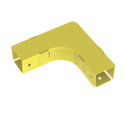 Ángulo Recto A 90º Horizontal Con Tapa, Para Canaletas Fiberrunner™ 2X2, Color Amarillo